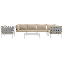 Load image into Gallery viewer, Harmony 7 Piece Outdoor Patio Aluminum Sectional Sofa Set by Modway
