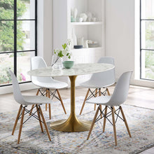 Load image into Gallery viewer, Lippa 54&quot; Oval Faux Marble Dining Table by Modway
