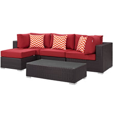Load image into Gallery viewer, Convene 5 Piece Outdoor Patio Sectional Set by Modway
