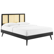 Load image into Gallery viewer, Kelsea Cane and Wood King Platform Bed With Splayed Legs by Modway
