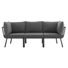 Load image into Gallery viewer, Riverside 3 Piece Outdoor Patio Aluminum Sectional Sofa Set by Modway
