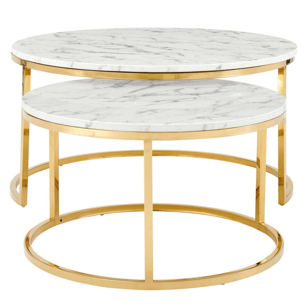 Ravenna Artificial Marble Nesting Coffee Table by Modway