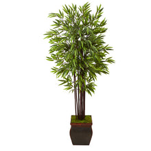 Load image into Gallery viewer, 67" Bamboo Artificial Tree in Decorative Planter
