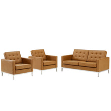 Load image into Gallery viewer, Loft 3 Piece Tufted Upholstered Faux Leather Set by Modway
