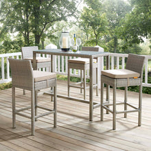 Load image into Gallery viewer, Conduit Outdoor Patio Wicker Rattan Bar Stool Set of 4 by Modway
