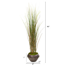 Load image into Gallery viewer, 41&quot; Grass and Bamboo Artificial Plant in Metal Bowl
