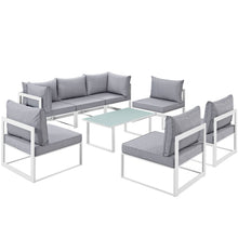 Load image into Gallery viewer, Fortuna 8 Piece Outdoor Patio Sectional Sofa Set by Modway
