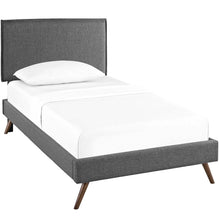 Load image into Gallery viewer, Amaris Twin Platform Bed with Round Splayed Legs
