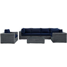 Load image into Gallery viewer, Summon 7 Piece Outdoor Patio Sunbrella¨ Sectional Set by Modway
