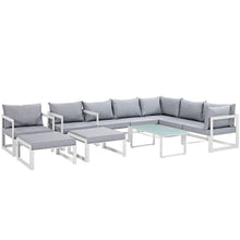 Load image into Gallery viewer, Fortuna 10 Piece Outdoor Patio Sectional Sofa Set by Modway
