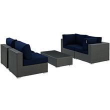 Load image into Gallery viewer, Sojourn 5 Piece Outdoor Patio Sunbrella¨ Sectional Set by Modway

