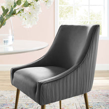 Load image into Gallery viewer, Discern Pleated Back Upholstered Performance Velvet Dining Chair
