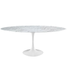 Load image into Gallery viewer, Lippa 78&quot; Oval Faux Marble Dining Table by Modway
