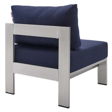 Load image into Gallery viewer, Shore Sunbrella¨ Fabric Aluminum Outdoor Patio Armless Chair by Modway
