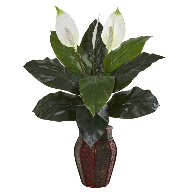 Spathifyllum Artificial Plant in Decorative Planter
