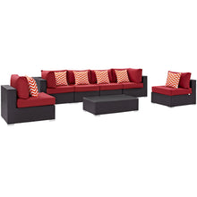Load image into Gallery viewer, Convene 7 Piece Outdoor Patio Sectional Set by Modway
