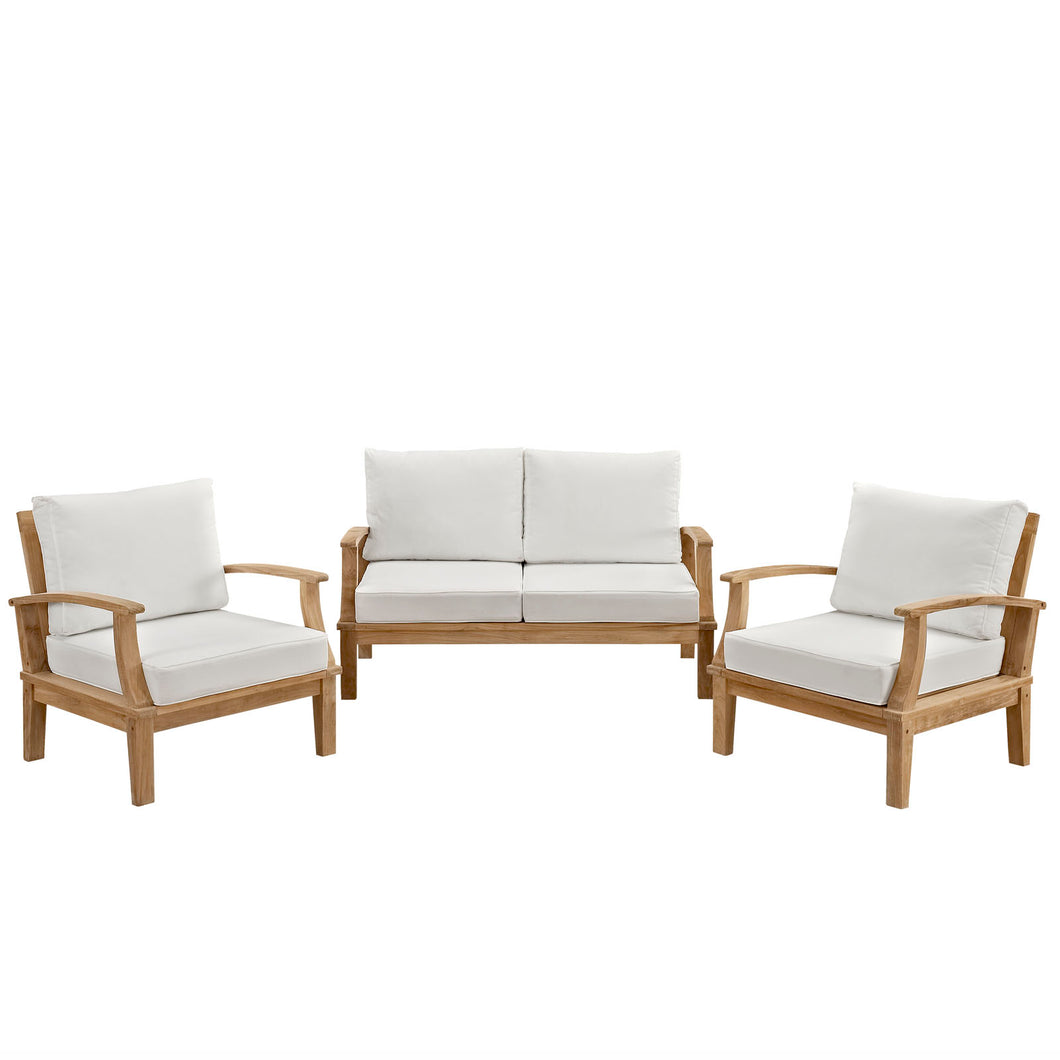 Marina 3 Piece Outdoor Patio Teak Set by Modway