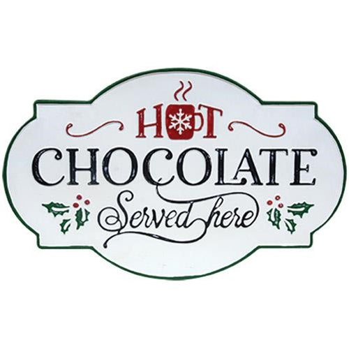 Hot Chocolate Iron Wall Sign G70058 By CWI Gift