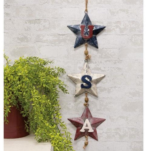 USA Hanging Stars (Pack of 2)