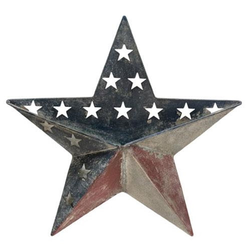 Antiqued Metal Patriotic Star Pocket
