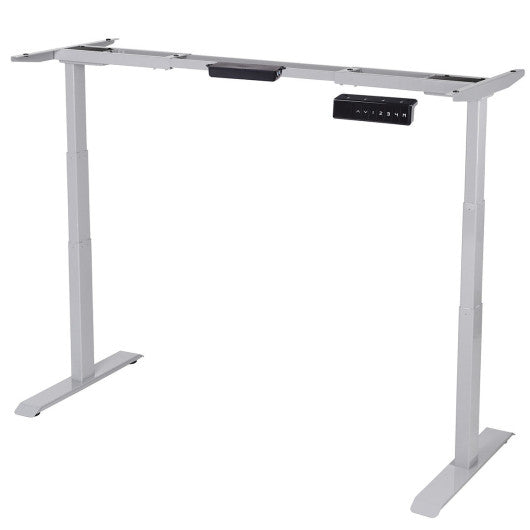 Electric Height Adjustable Standing Desk Frame-Gray