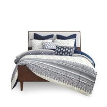 Load image into Gallery viewer, INK+IVY Mila 100% Cotton Printed Comforter Set W/ Chenille II10-1062 By Olliix
