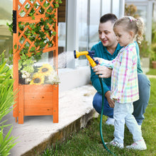 Load image into Gallery viewer, 71&quot; Raised Garden Bed with Trellis and Planter Box-Orange
