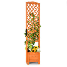 Load image into Gallery viewer, 71&quot; Raised Garden Bed with Trellis and Planter Box-Orange
