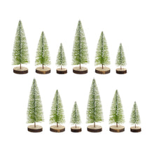 Load image into Gallery viewer, Mini Bottle Brush Holiday Tree with Snowy Accent (Set of 12)
