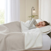 Load image into Gallery viewer, Fleece To Sherpa Heated Blanket - Twin ST54-0110 By Olliix
