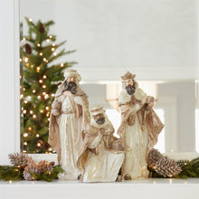 Load image into Gallery viewer, Nativity Wisemen Figurines with Gold Accents (Set of 3)
