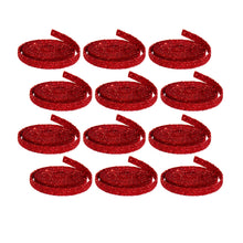 Load image into Gallery viewer, Red Glitter Rope Ribbon (Set of 12 Rolls)
