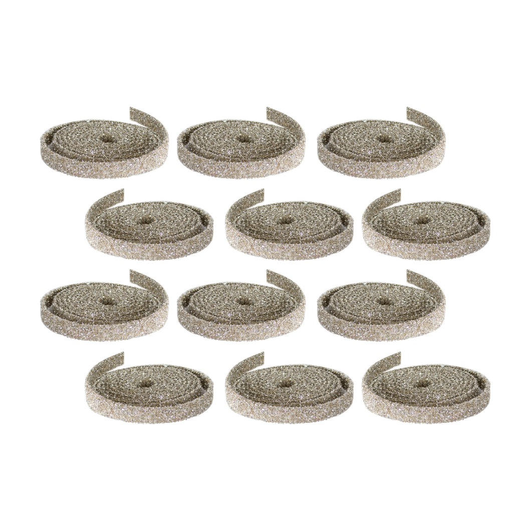 Champagne Glitter Rope Ribbon (Set of 12 Rolls)