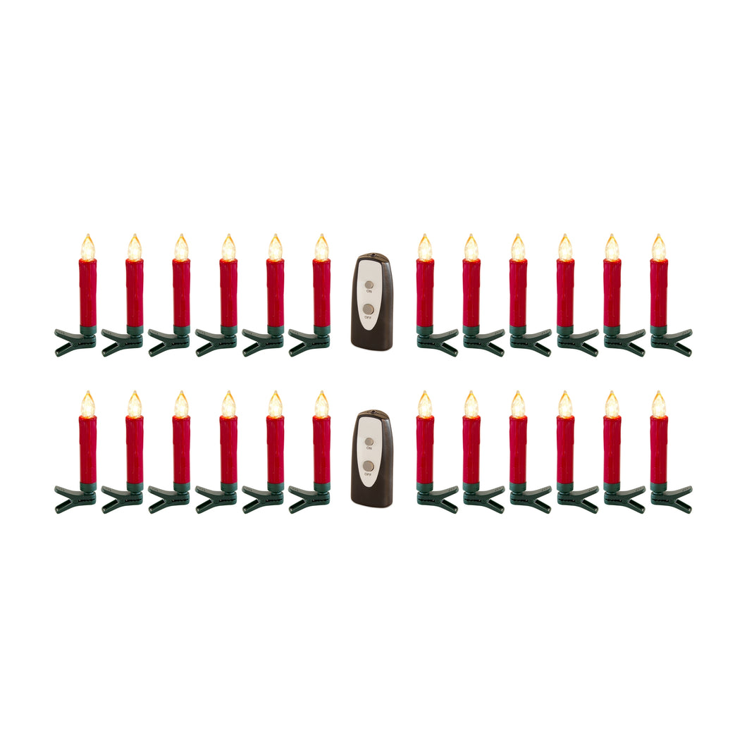 LED Clip on Taper Candle with Remote (Set of 24)