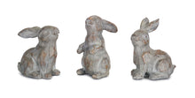 Load image into Gallery viewer, Washed Stone Garden Rabbit Figurine (Set of 6)
