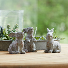Load image into Gallery viewer, Washed Stone Garden Rabbit Figurine (Set of 6)
