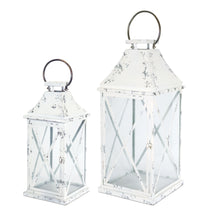 Load image into Gallery viewer, Farmhouse Distressed Metal Lantern (Set of 2)
