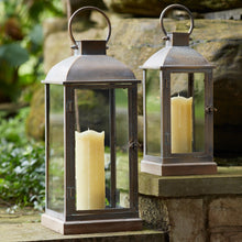 Load image into Gallery viewer, Brushed Gold Metal Lantern (Set of 2)
