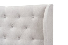 Load image into Gallery viewer, Baxton Studio Cadence Modern and Contemporary Greyish Beige Fabric Button-Tufted King Size Winged Headboard
