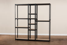 Load image into Gallery viewer, Baxton Studio Gavin Modern and Contemporary Black Metal 10-Shelf Closet Storage Racking Organizer
