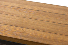 Load image into Gallery viewer, Baxton Studio Caribou Rustic Industrial Style Oak Brown Finished Wood and Black Finished Metal Console Table
