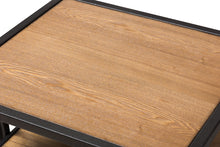 Load image into Gallery viewer, Baxton Studio Lancashire Rustic Industrial Style Oak Brown Finished Wood and Black Finished Metal End Table
