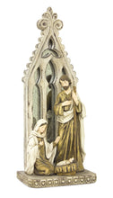 Load image into Gallery viewer, Holy Family Nativity Arch with Gold Accents 19.25&quot;H
