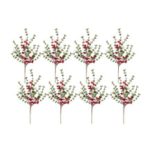Load image into Gallery viewer, Winter Pine and Boxwood Berry Spray (Set of 8)
