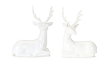 Load image into Gallery viewer, Modern White Winter Deer Figurine (Set of 2)
