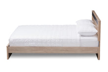 Load image into Gallery viewer, Baxton Studio Jamie Modern and Contemporary Two-Tone Oak and Grey Wood Queen Size Platform Bed
