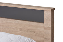 Load image into Gallery viewer, Baxton Studio Jamie Modern and Contemporary Two-Tone Oak and Grey Wood Queen 2-Drawer Queen Size Storage Platform Bed
