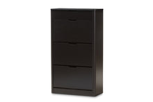 Load image into Gallery viewer, Baxton Studio Cayla Modern and Contemporary Black Wood Shoe Cabinet
