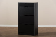 Load image into Gallery viewer, Baxton Studio Cayla Modern and Contemporary Black Wood Shoe Cabinet
