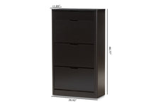 Load image into Gallery viewer, Baxton Studio Cayla Modern and Contemporary Black Wood Shoe Cabinet
